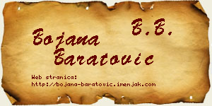 Bojana Baratović vizit kartica